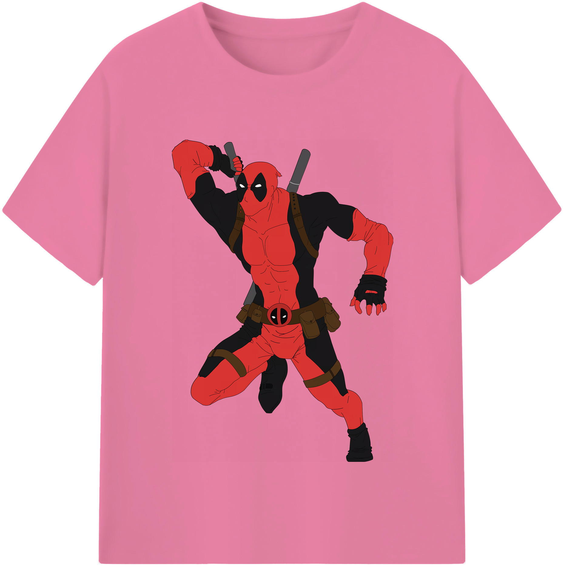 （画像用） Deadpool デッドプール 綿100％半袖Tシャツ（フロントプリント）